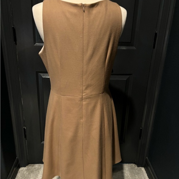 DREW Tan A-Line Mini Dress Scoop Neck Sleeveless - Picture 3 of 4